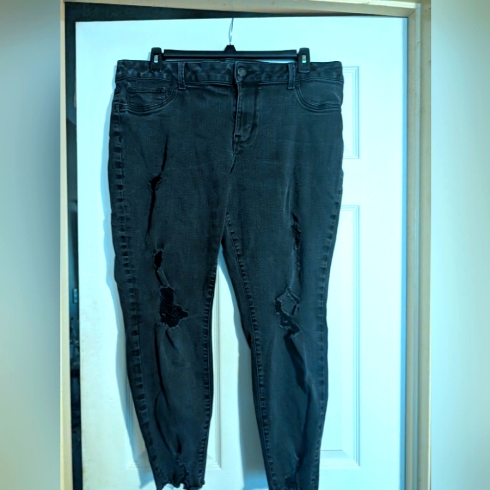 Maurice's Black Distressed Women's Jeans
